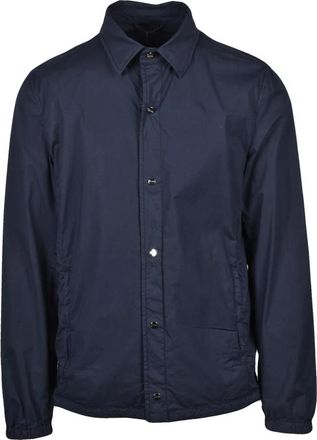 Herno Shirt Jacket - Heren - Zomerjassen - Blauw - M - Katoen - Jassen