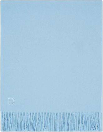 Eric Bompard Sjaal met monogram - Blauw