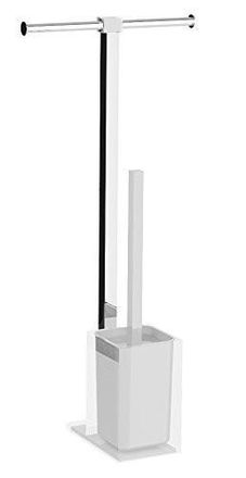 Gedy Gedy - Ra327300000 Rainbow Columna Portarrollo+escobillero Plata - Ref: Ra327300000