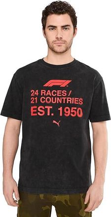 Puma Formula 1 Race Number Graphic T-Shirt Mens T Shirt Puma Black : 2XL, Cotton