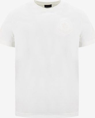 Moncler Kurzarm-T-Shirt mit 3D-Logo-Applikation