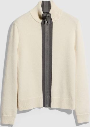 Gucci Knit Wool Sweater With Muted Web, Size XXXL, White