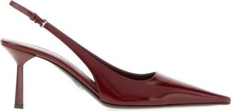 Prada Maroon Slingback Pumps