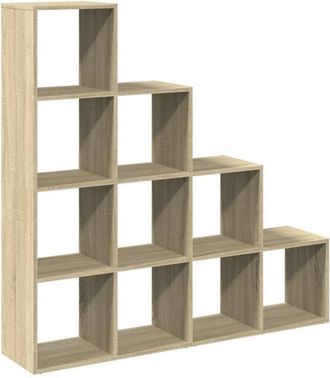 vidaXL Vidaxl - Librería divisora 4 niveles madera Sonoma 131,5x29x131,5 cm