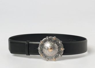 Pinko Cintura in pelle con fibbia incisa