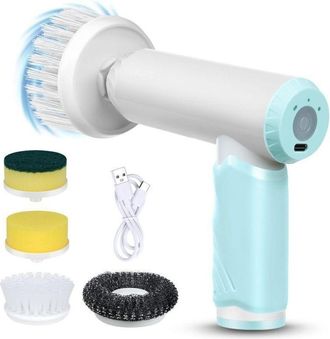 OEM Spazzola Elettrica Ricaricabile Senza Fili Con 4 Testine Per La Pulizia Di Piastrelle, Bagno E Cucina - Impermeabile Ipx7