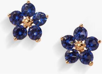 Alex and Ani Crystal Forget-Me-Not Flower Earrings in Gold at Nordstrom