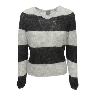 Max Mara V-hals Trui - Dames - V-hals truien - Grijs - M - Wol - Truien & Vesten