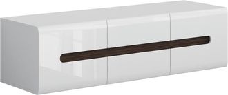 Petits Meubles Mueble TV 2 puertas 2 cajones 1 estratificado Blanco