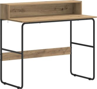 vidaXL Escritorio Con Almacenamiento Roble Artisan 100 X 50 X 91 Cm Vidaxl