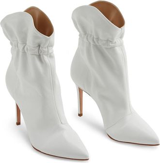 Generic High Heels Ankle Boots for Women, Fashion Pointed Toe Stiletto Heel Short Booties Solid Color Leather Elastic Band Evening Dress Shoes Boots for Offic