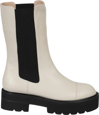 Stuart Weitzman Elegante Sandalen met Hak - Dames - Chelseaboots - Wit - 37 1/2 EU - Leer - Schoenen
