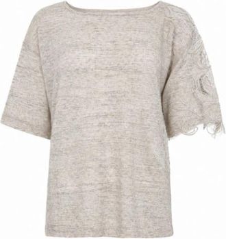 D.exterior Ronde hals gebreid - Dames - Ronde hals truien - Beige - L - Truien & Vesten