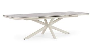 Outdoor Living Mesa de aluminio con tapa de piedra 200-260X100 Beige
