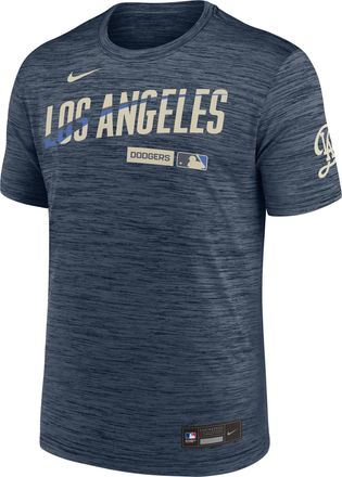 Nike Los Angeles Dodgers City Connect Velocity Nike Mens Dri-FIT MLB T-Shirt in Blue | 02ER4KYLD-HR3