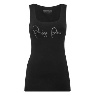 Philipp Plein Dames, Tops, Zwart, Maat: XS Katoen