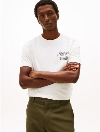 Tommy Hilfiger Mens Hilfiger Script Logo T-Shirt - White - XXL