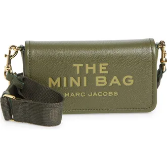 Marc Jacobs The Mini Leather Crossbody Bag in Forest at Nordstrom