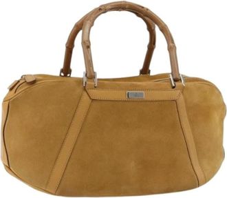 Gucci Pre-owned Handbags, female, Brown, Size: ONE SIZE Pre-owned Suede Handbag