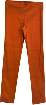 P.A.R.O.S.H. PAROSH Orange Silk Slim Fit Pants Size XS