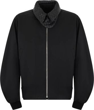Bottega Veneta Nylon Katoen Tech Twill Blouson - Heren - Zomerjassen - Zwart - XL - Katoen - Jassen