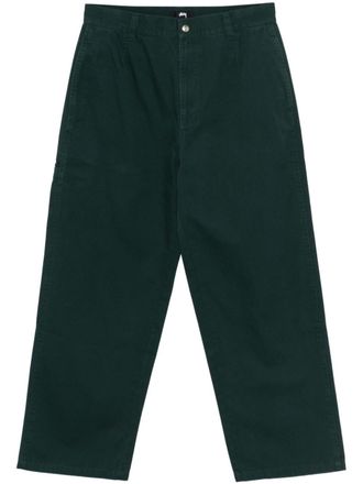 St&uuml;ssy cotton chinos - unisex - Cotton - 34 - Green