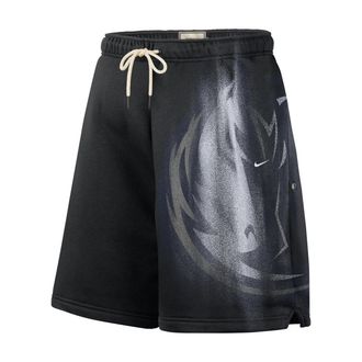 Nike Mens Dallas Mavericks Standard Issue Fleece Basketball Shorts in Black | IQ1472-010