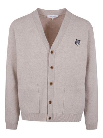 Maison Kitsun&eacute; Fox Head Milano Lambswool Cardigan