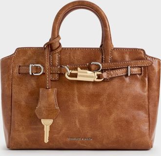 Charles & Keith Mini Delfina Belted Tote Bag