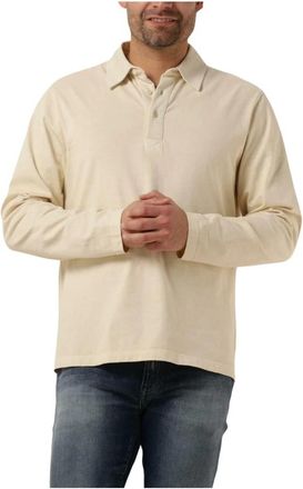 Butcher of Blue Beige Rugby Polo Shirt - Heren - Polos - Beige - S - Katoen - Tops