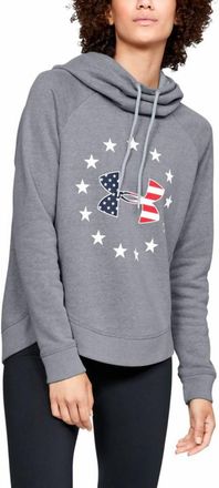 Under Armour Freedom Logo Favorite Hoodie In Steel Light Heather
