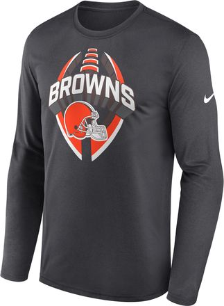 Nike Cleveland Browns Legend Icon Nike Mens Dri-FIT NFL Long-Sleeve T-Shirt in Grey | NKHT06F9I-NCF