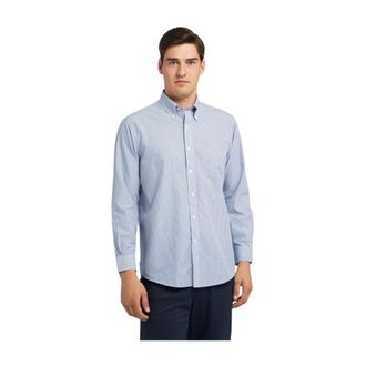 Brooks Brothers Overhemden, Heren, Blauw, L, Katoen, Non-Iron Broadcloth Polo Button-Down Shirt