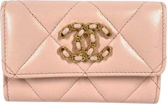 Chanel Tweedehands leren portemonnees - Dames - Vintage Accessoires - Roze - ONE Size - Leer - Vintage