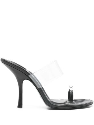 Alexander Wang Alexander Wang Bianca 105 Mm Sandal W/ Crystal Toe Ring