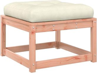 vidaXL Taburete de jardín con cojines madera maciza de abeto Douglas Vidaxl