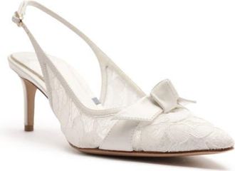 Alexandre Birman Clarita Classic Pointed Toe Slingback Pump in Off White/Ivory at Nordstrom, Size 6.5