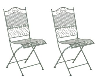 Clp Clp - Pack De 2 Sillas De Terraza Kiran Plegables Verde Antiguo