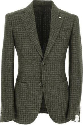 L.B.M. 1911 Slim Twee-Knoop Sport Blazer Groen - Heren - Blazers - Grijs - XL - Katoen - Jassen