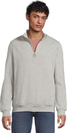 Barbour Beckhill Half Zip Sweatshirt Mens Sweatshirt Grey Marl : MD, Cotton/Elastane/Fleece