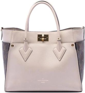 Louis Vuitton Pre-owned On My Side Tote Bag - Dames - Vintage Shopper - Beige - ONE Size - Leer - Vintage
