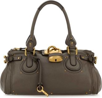 Chlo&eacute; Mud Leather Paddington Shoulder Bag