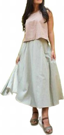 Mata Traders Lucinda Maxi Skirt In Olive Stripe