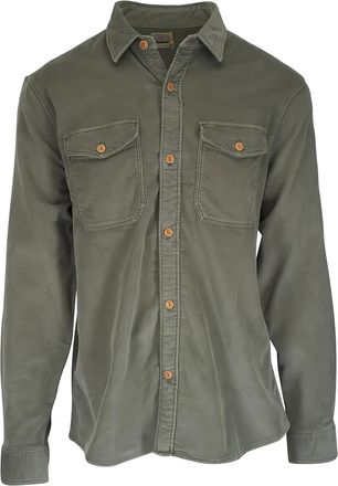 Faherty Giacca-camicia con bottoni e tasche - Verde
