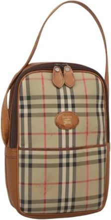 Burberry Pre-owned Canvas Schoudertas - Dames - Vintage Schoudertas - Beige - ONE Size - Vintage