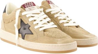 Golden Goose Womens Ball Star Sneakers - Golden Goose Deluxe Brand Leather Beige Calfskin Shoes