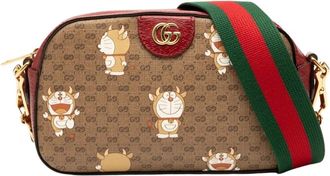 Gucci Pre-owned Cross Body Bags, female, Brown, Size: ONE SIZE Pre-owned Printed Camera Bag