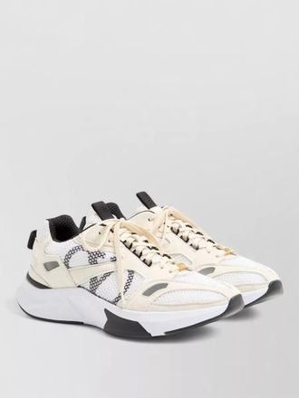 Valentino Garavani low sneakers contrast panels mesh rubber sole
