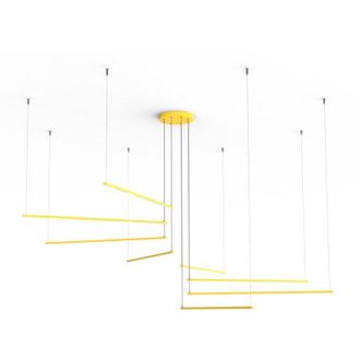 Lumicom Radius Sospensione, strip led, 136W/m, 4000K, metallo, giallo, d.220 - Lumicom