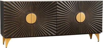 Global Interiors Massivholz Design Sideboard Solaris mit 3d Design